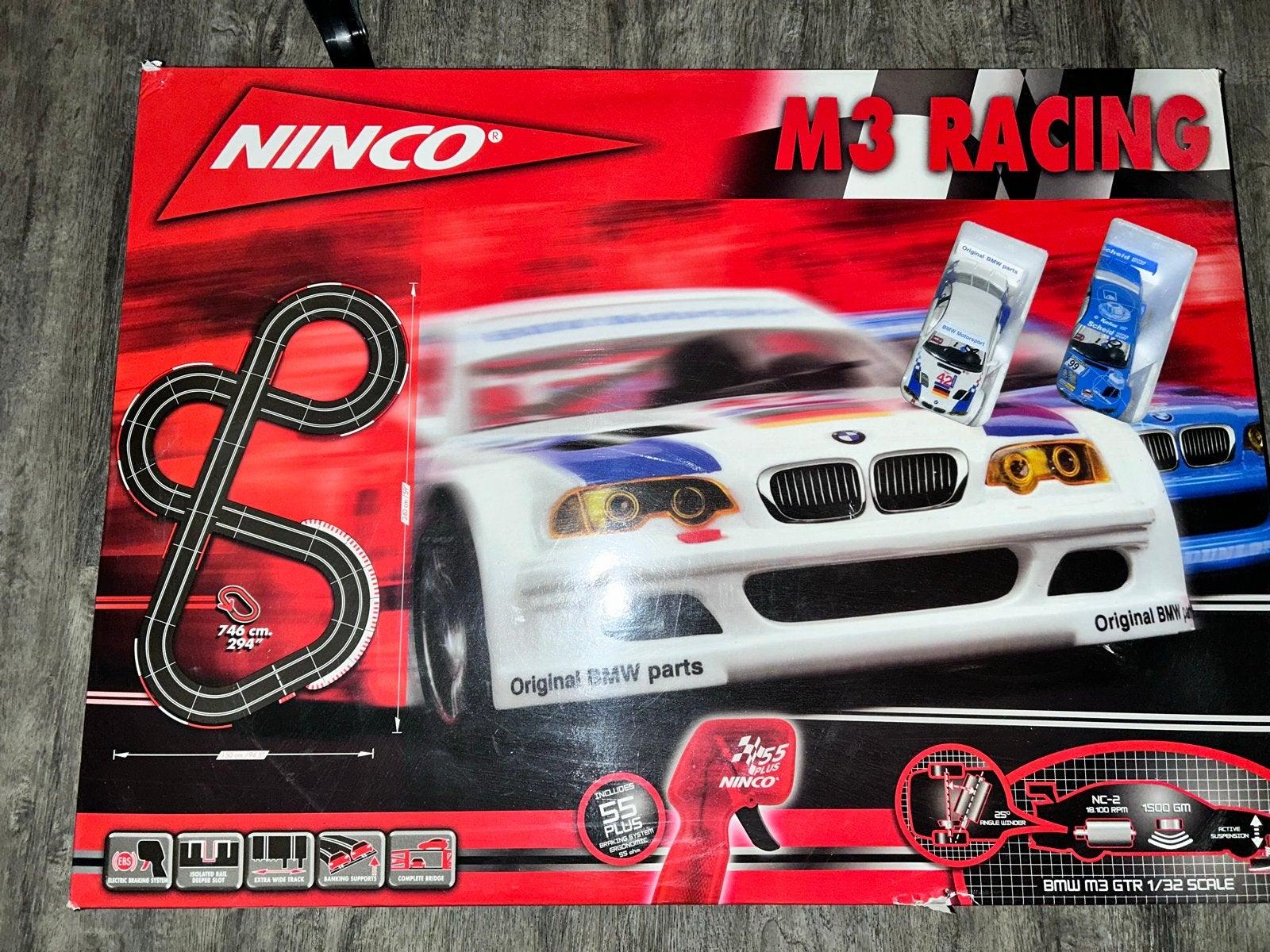NINCO M3 Racing Racebaan met BMW M3 GTR auto's, Elektrisch, Ophalen, Overige merken, Racebaan