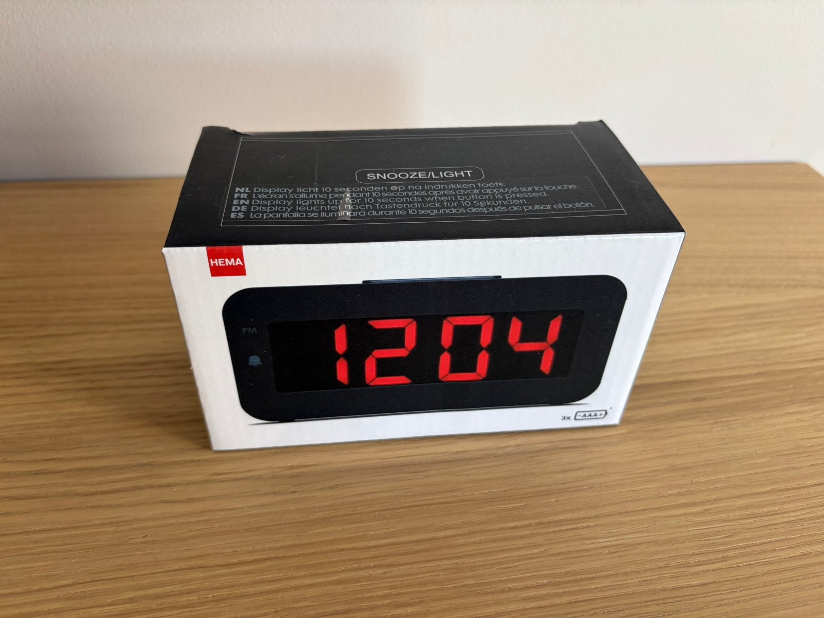 HEMA wekker digitaal LED (op batterij), Witgoed en Apparatuur, Wekkers, Ophalen of Verzenden, Nieuw, Digitaal