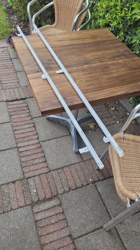 Gordijnrails 2x128cm, Huis en Inrichting, Stoffering | Gordijnen en Lamellen, Ophalen, Overige merken, Wit, Nieuw