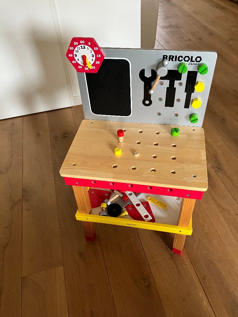Janod Redmaster Bricolo Werkbank XL (hout), Ophalen, Gebruikt