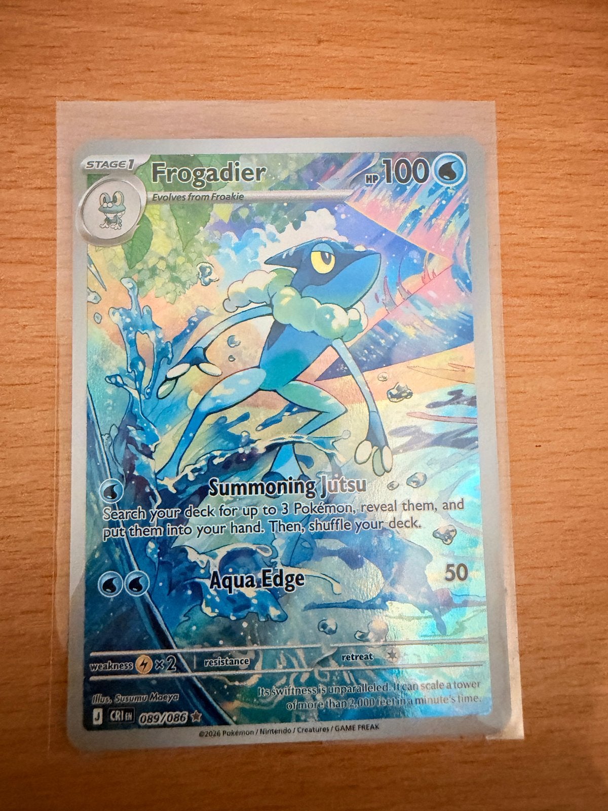 Frogadier 089/086 Chaos Rising Hitjes Pokemon Kaart, Verzenden, Zo goed als nieuw, Losse kaart, Foil