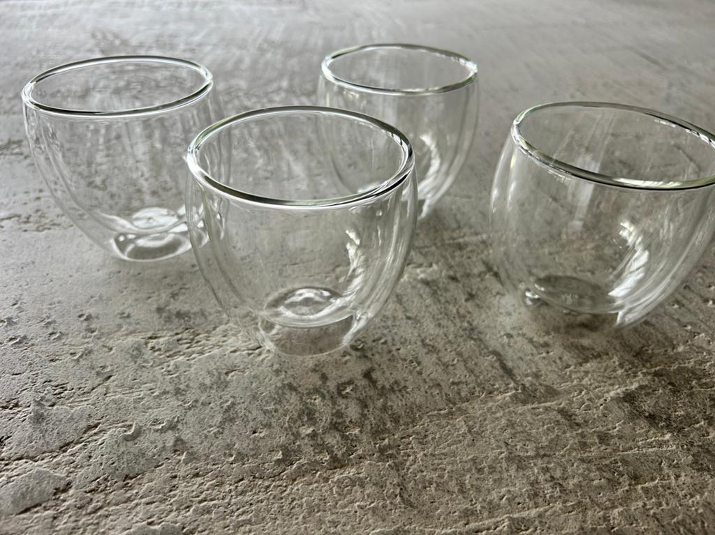 Dubbelwandige kopjes, Ophalen, Glas of Glazen, Nieuw, Glas