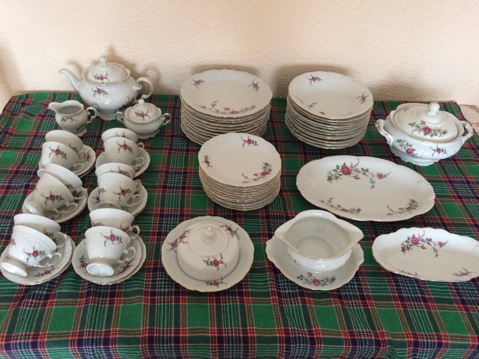 Wawel poland servies roosjes takjes 6 tot 24 persoons, Ophalen of Verzenden