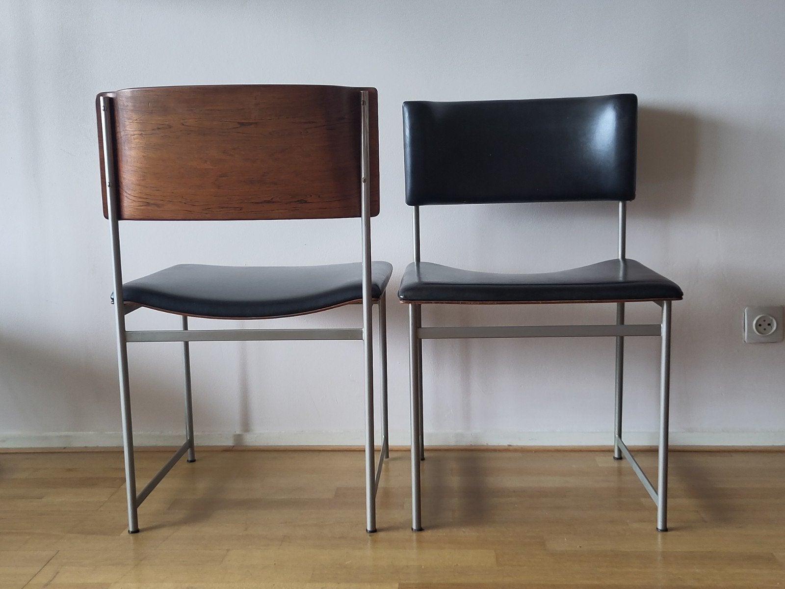 2x vintage Pastoe eetkamerstoel SM 08 Cees Braakman stoel, Gebruikt, Twee, Mid century modern dutch design, .