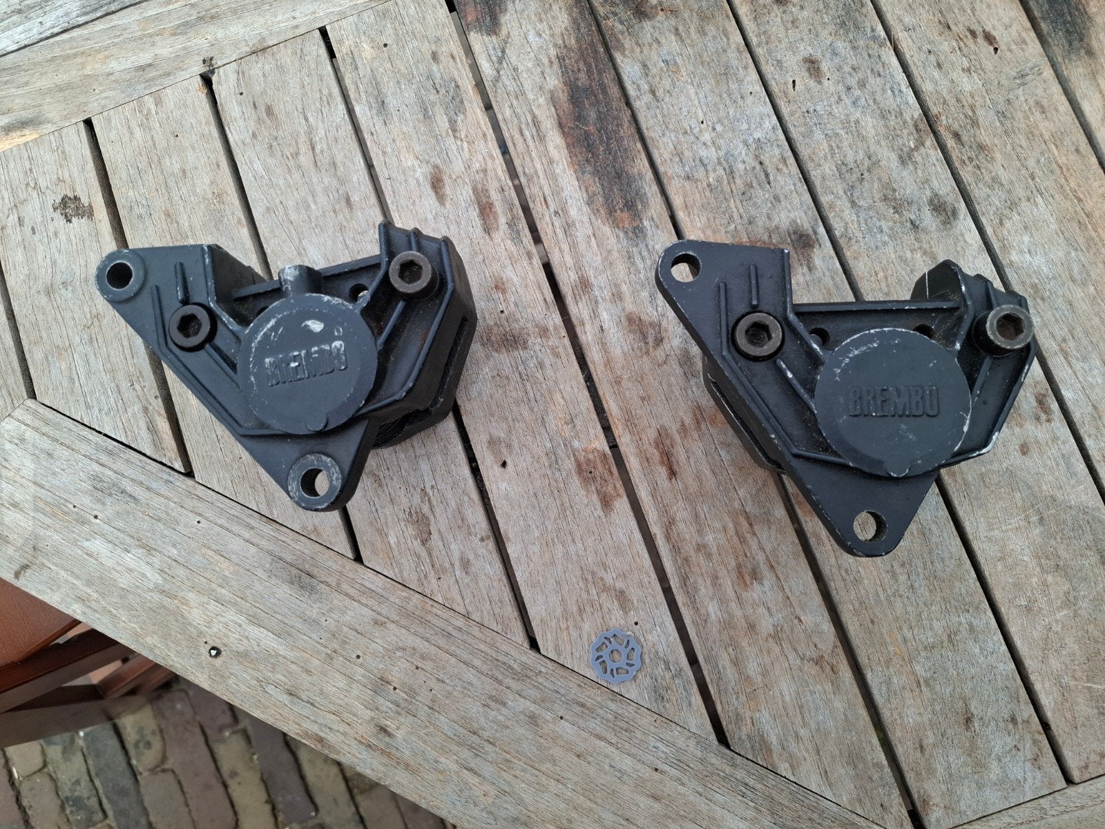 Laverda lb 125 remklauwen   rechts, Motoren, Ophalen of Verzenden