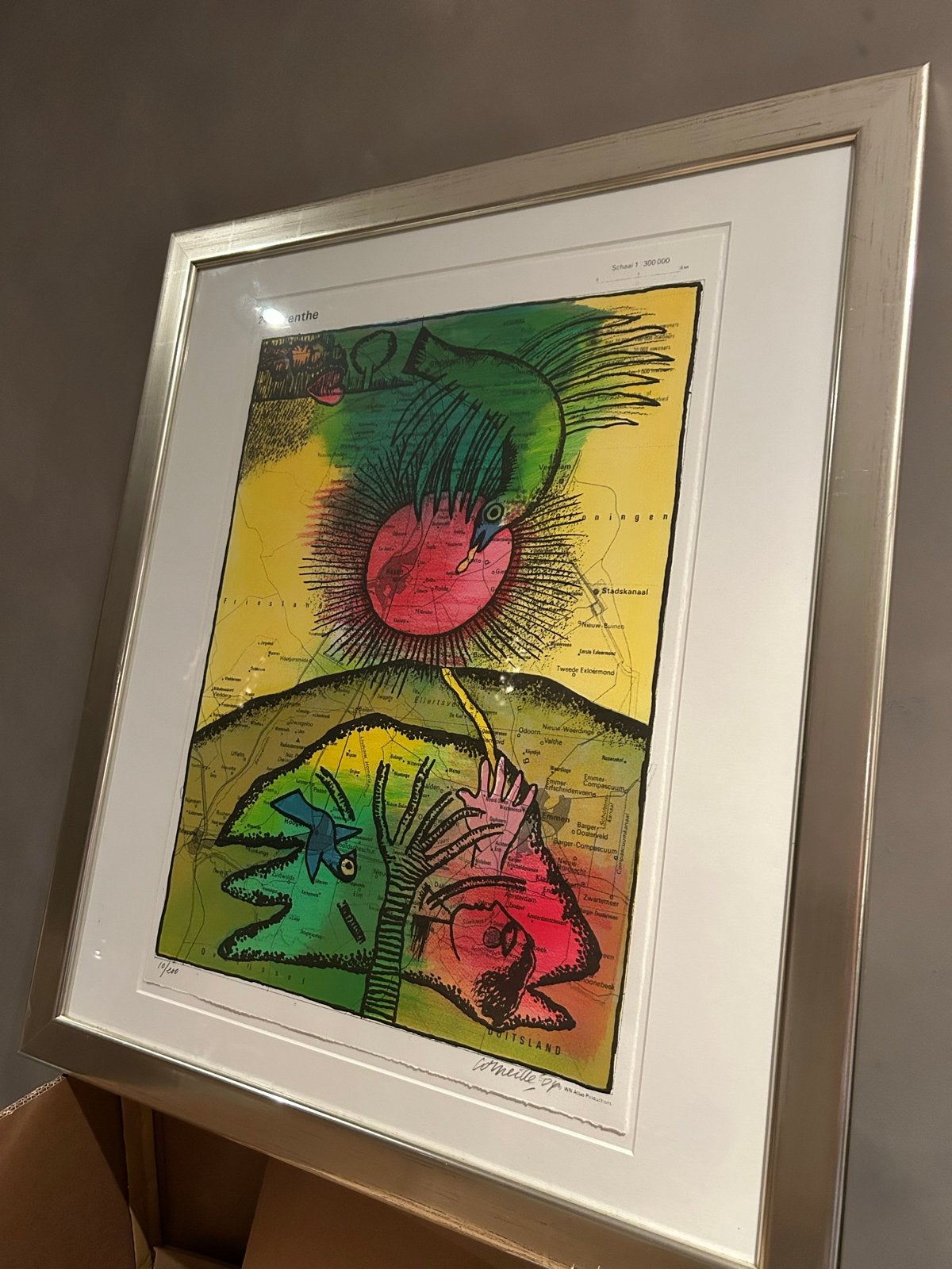 CoBrA-kunstenaar Corneille: Abstracte Dieren Kaart Drenthe, Ophalen