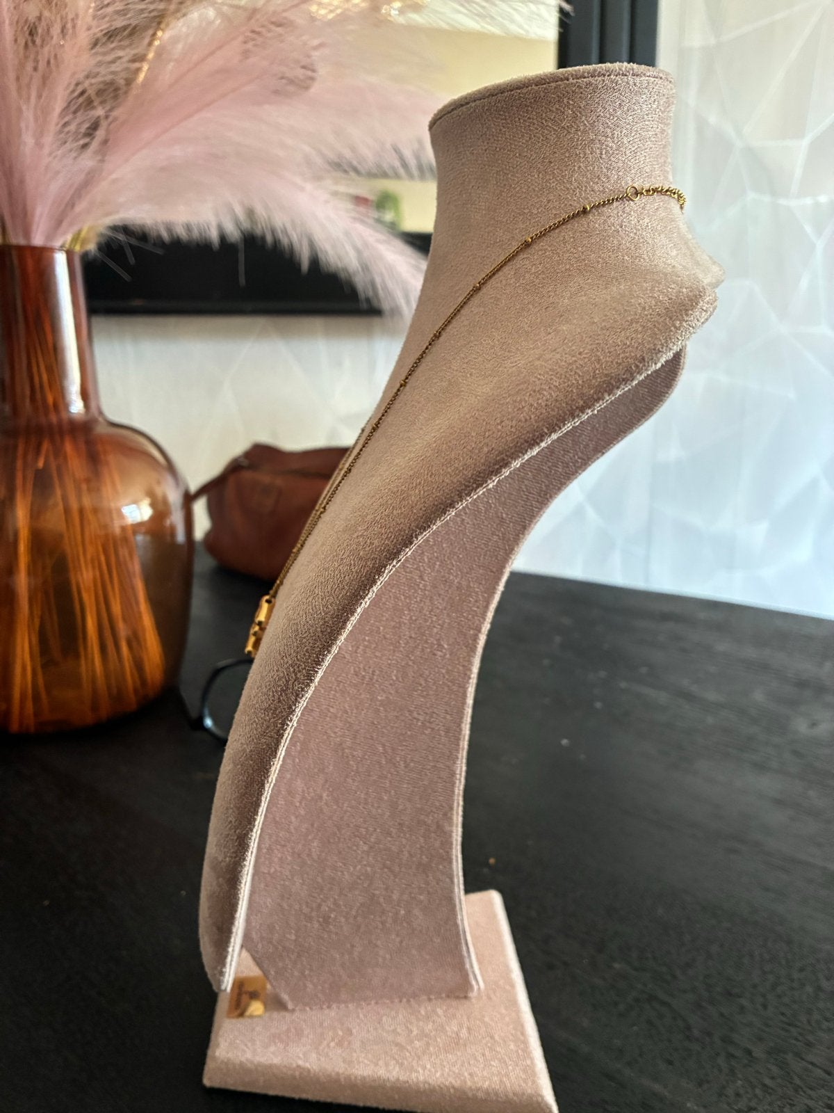 Kettinghouder voor sieraden - Display standaard, Ophalen of Verzenden, Zo goed als nieuw, Beige, Overige materialen