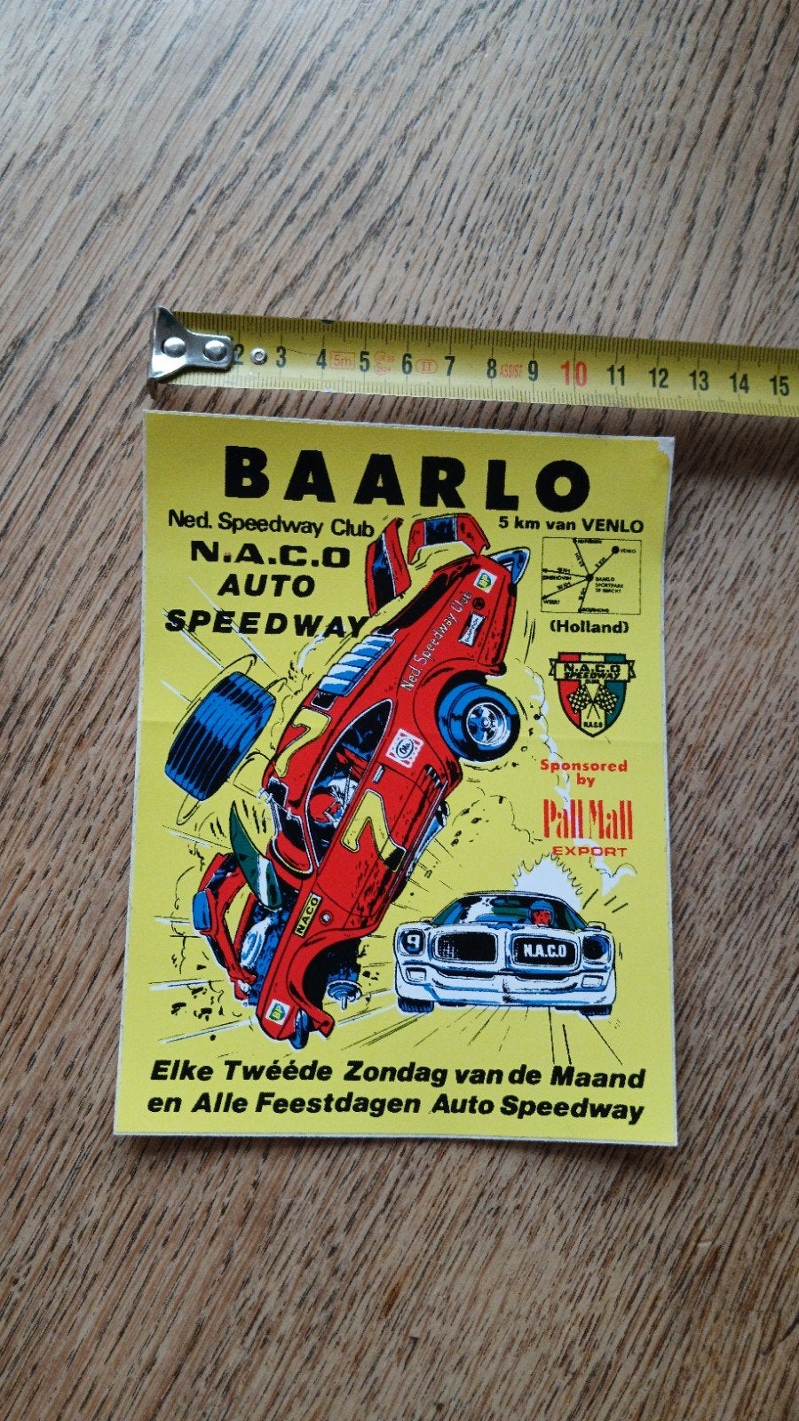 Sticker BAARLO Racing NACO Auto Speedway Nederlands, Ophalen of Verzenden, Zo goed als nieuw