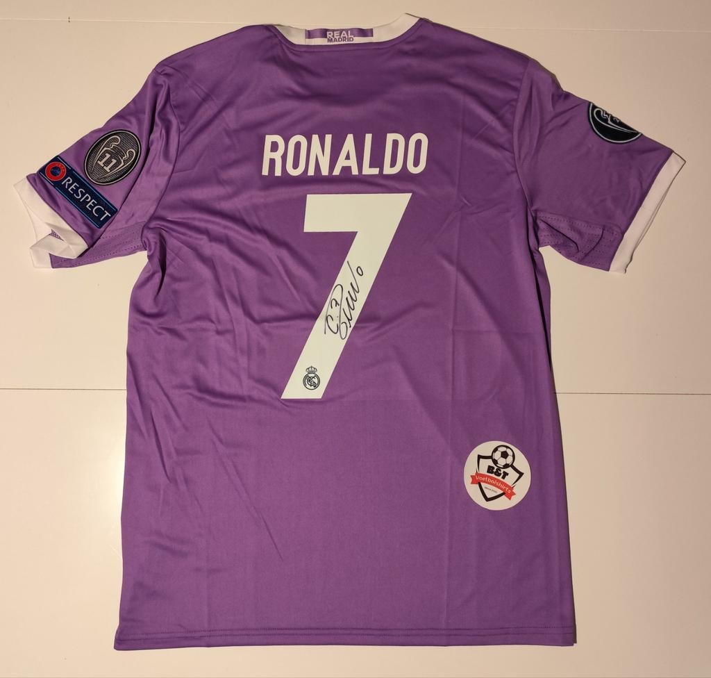 Gesigneerd Ronaldo Champions League shirt Real Madrid, Verzamelen, Sportartikelen en Voetbal, Buitenlandse clubs, Shirt, Verzenden