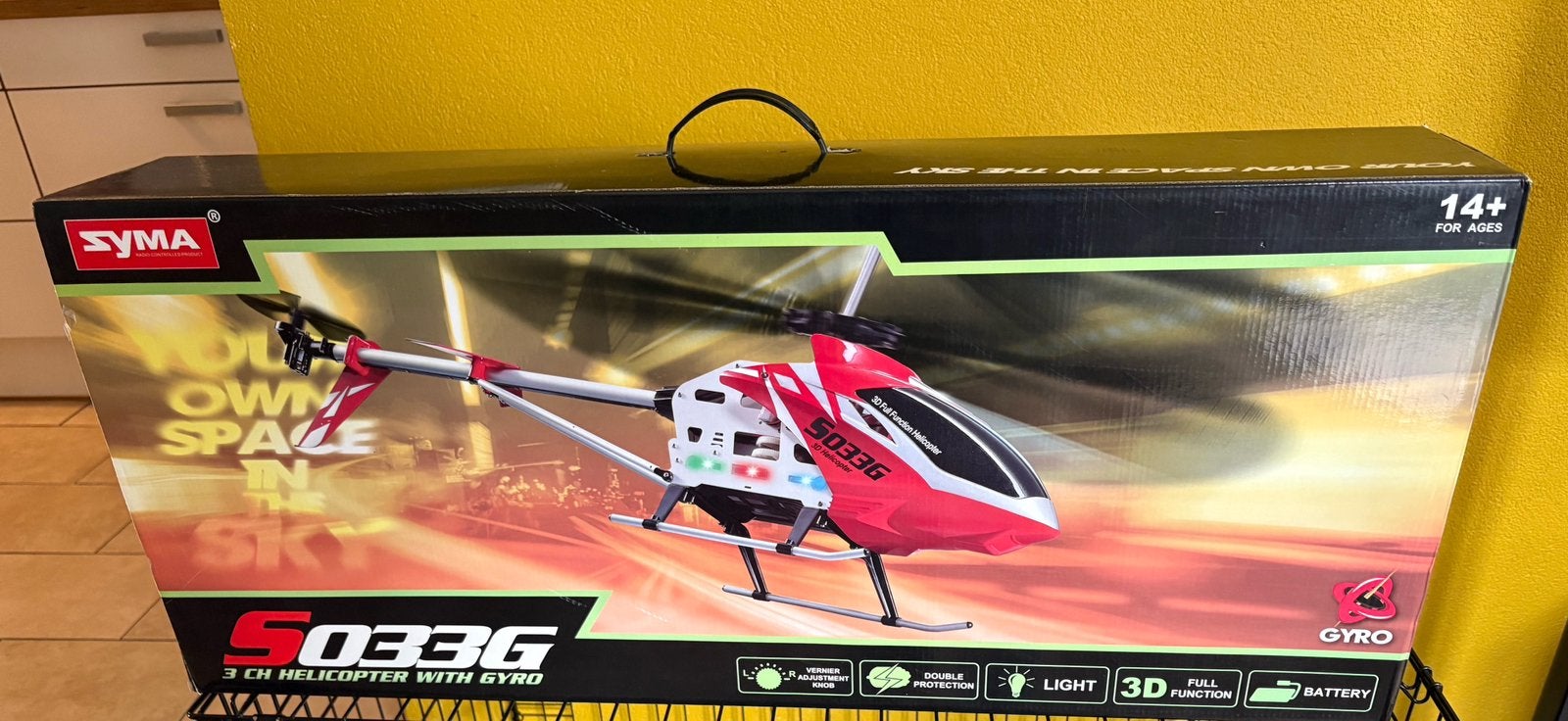 Bestuurbare helikopter, Ophalen, Zo goed als nieuw