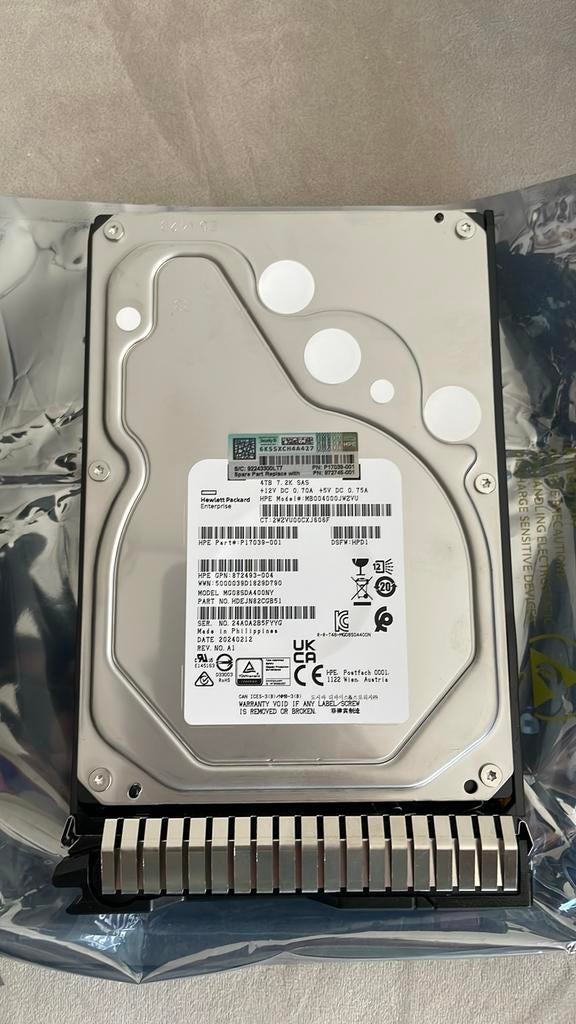HPE Enterprise 4TB SAS harde schijf (12Gb/s), Computers en Software, Harde schijven, Ophalen of Verzenden, Zo goed als nieuw, SAS