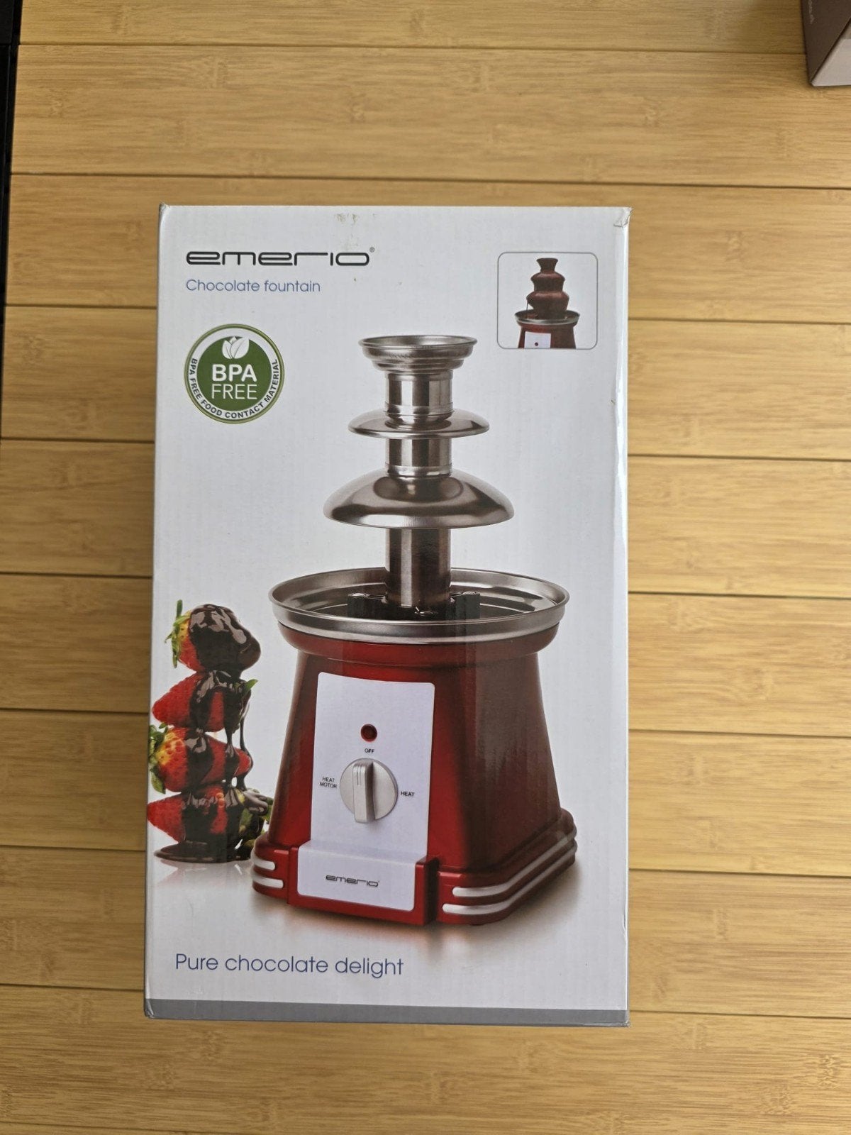 Nieuwe Emerio Chocoladefontein - 0.5L RVS, Witgoed en Apparatuur, Onderdelen en Toebehoren, Ophalen of Verzenden, Nieuw