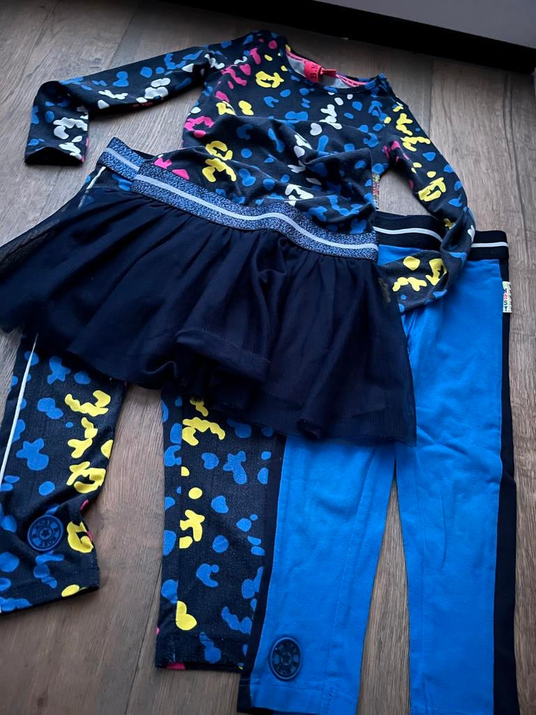 B Nosy 98/104: jurkje met legging en blauwe broek, Ophalen of Verzenden, Zo goed als nieuw
