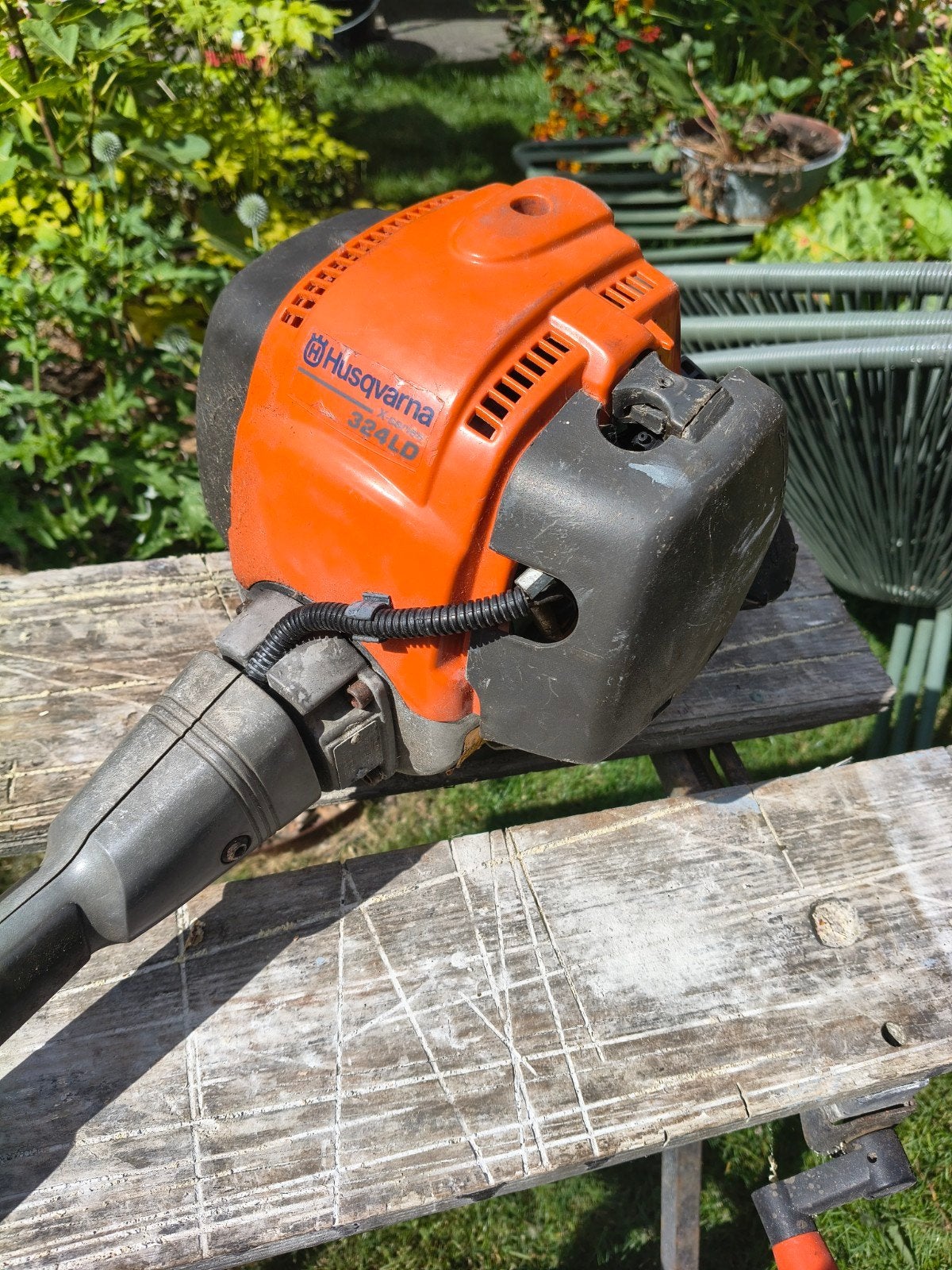 Husqvarna combi motor (324LD) - carburateur revisie nodig, Ophalen of Verzenden, Gebruikt, Benzine, Husqvarna