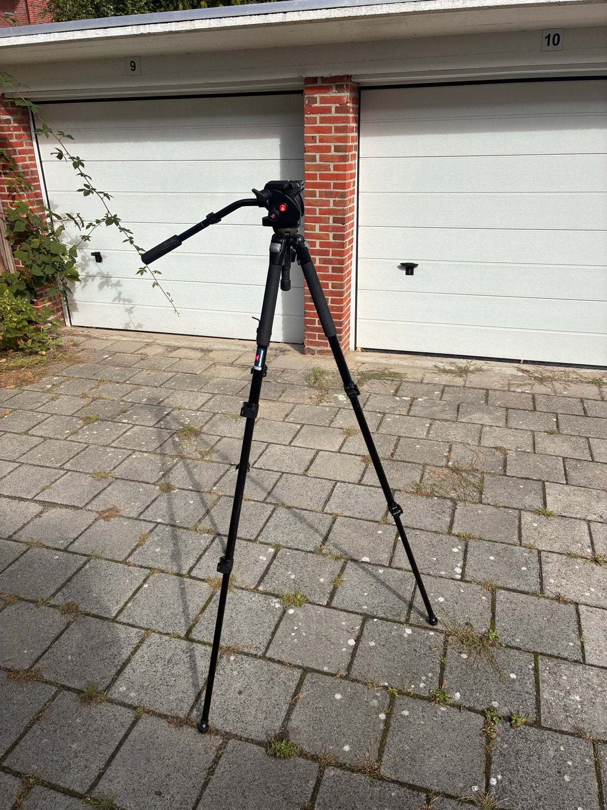 Manfrotto 055SSB Statief met 503HDV Videokop, Gebruikt, 150 tot 175 cm, Manfrotto, Met balhoofd