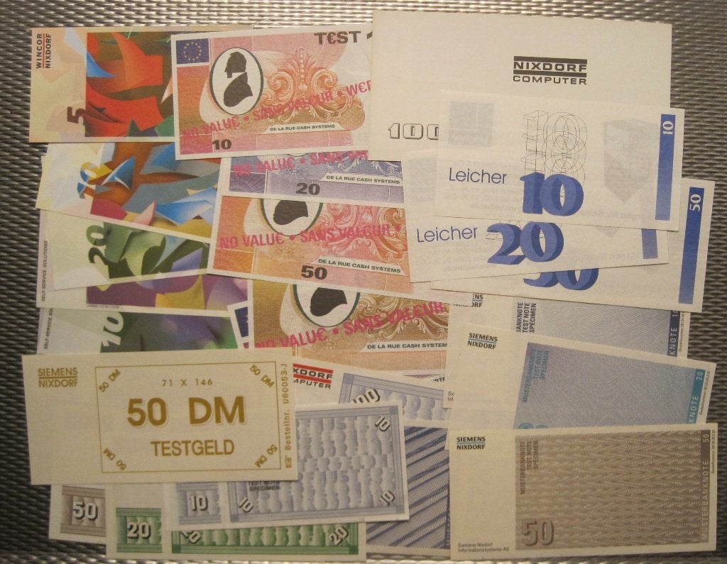 TESTBILJETTEN -  TESTNOTES, Verzenden, Euro's, Setje