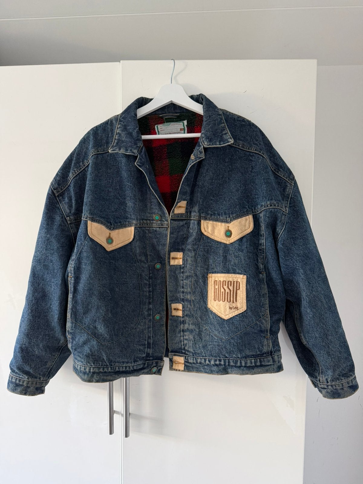 Vintage Gossip by Lee Denim Jacket 90’s Oversized Bomber, Ophalen of Verzenden, Zo goed als nieuw, Maat 52/54 (L), Blauw