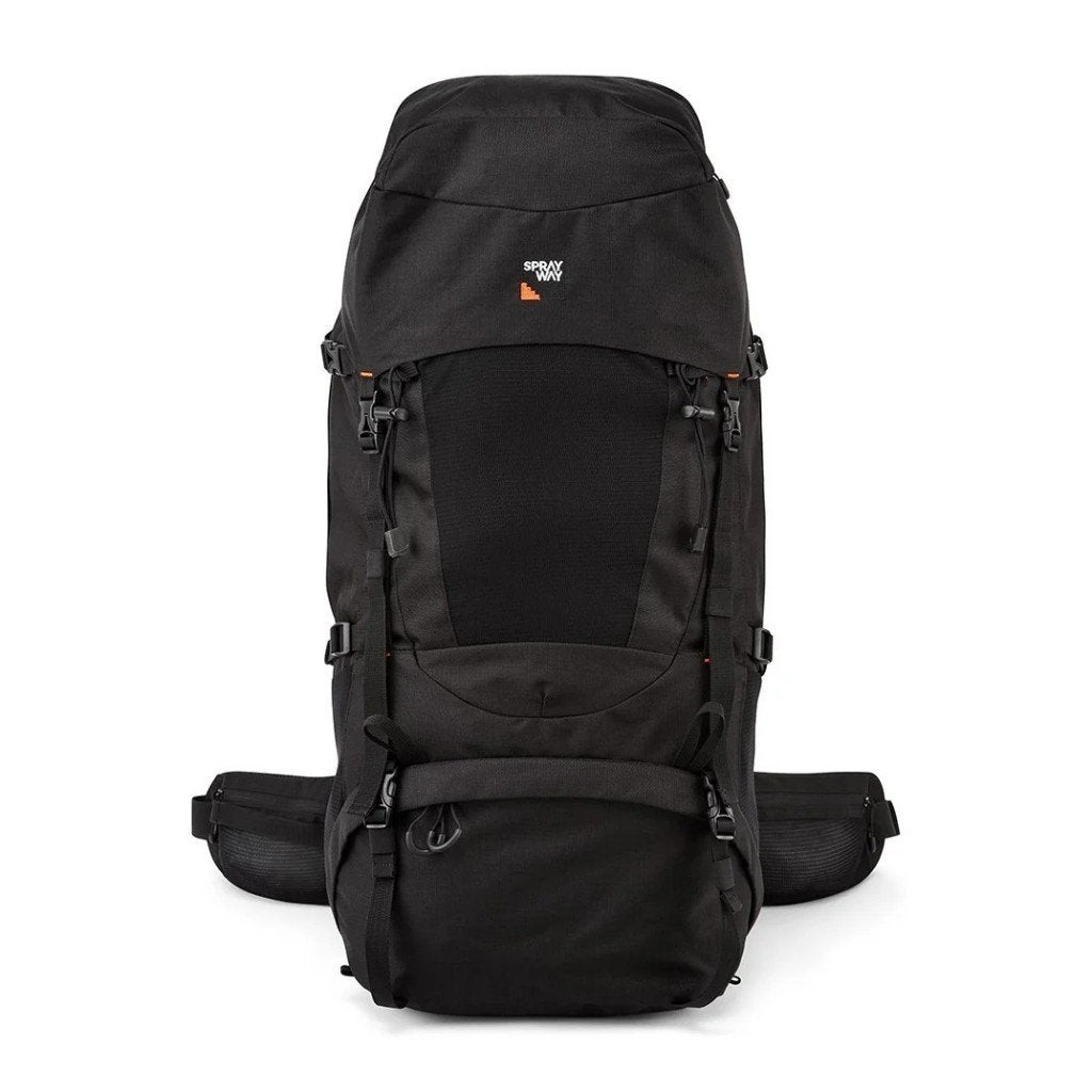 SPRAYWAY Kebnekaise 70L Backpack Rugzak Black Zwart, Overige merken, 40 cm of meer, Dawson Street HYDE Cheshire UK SK14 1RD, Nieuw
