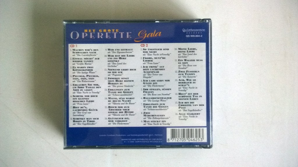 Favorieten festival - het grote operette gala, Ophalen, Gebruikt, Opera of Operette, Verzamelalbum