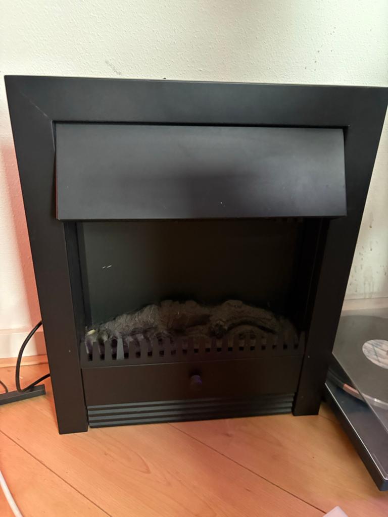 Elektrische sfeerhaard met warmtefunctie, Huis en Inrichting, Ophalen, Zo goed als nieuw, Vrijstaande haard, Elektrische haard