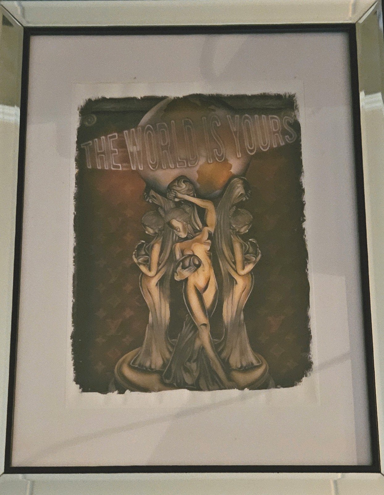 Scarface "The World Is Yours" Tony Montana ingelijste print, Huis en Inrichting, Minder dan 50 cm, Oorspronkelijke maker, Ophalen of Verzenden