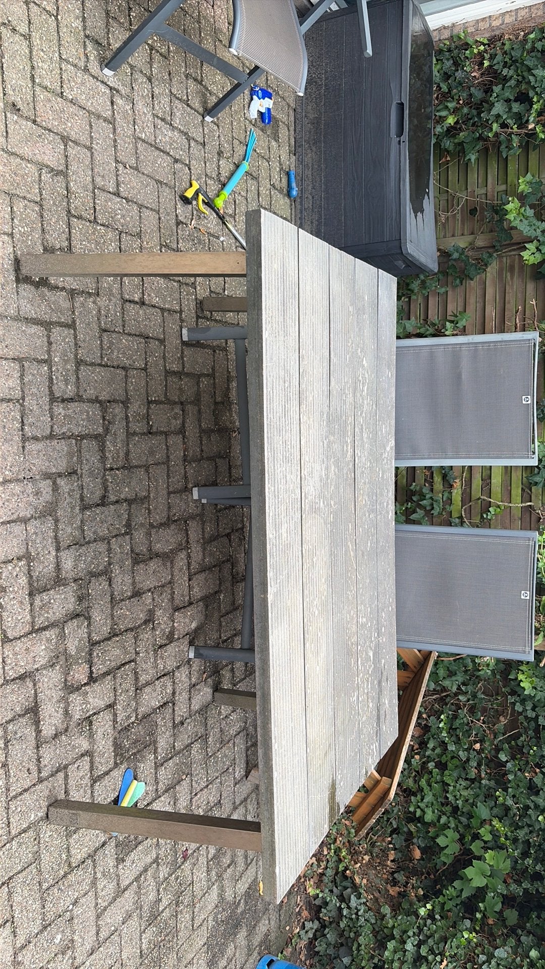 Tuintafel, Tuin en Terras, Ophalen, Gebruikt, Rechthoekig, Hout