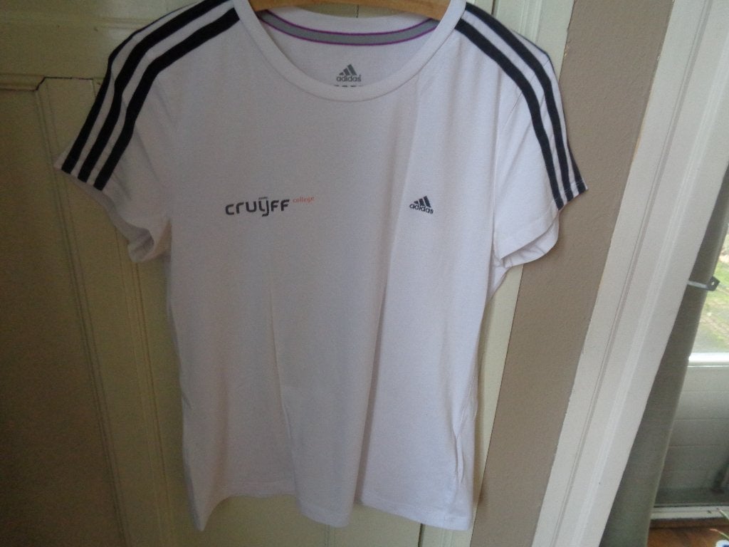 Johan Cruyff college by Adidas t'shirt:mt M, Kleding | Heren, Sportkleding, Johan Crijff, Maat 48/50 (M), Wit, Ophalen of Verzenden