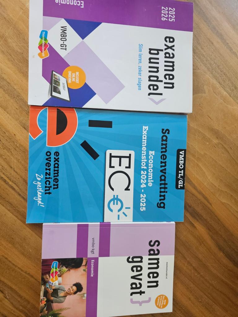 Examenbundel Economie VMBO-GT/TL/GL 2024-2026, Boeken, Schoolboeken, Ophalen of Verzenden, Gelezen, VMBO, Economie