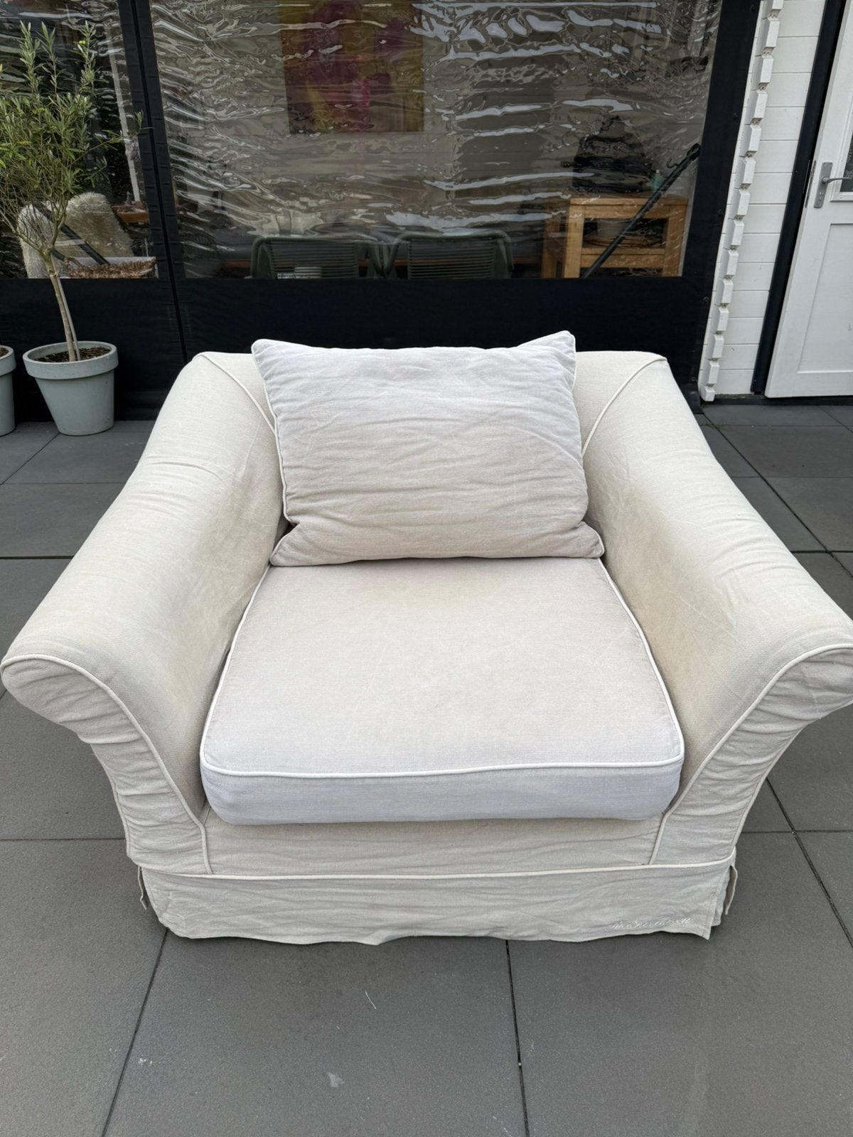 Riviera Maison loveseat gratis, Ophalen of Verzenden, Zo goed als nieuw, 75 tot 100 cm