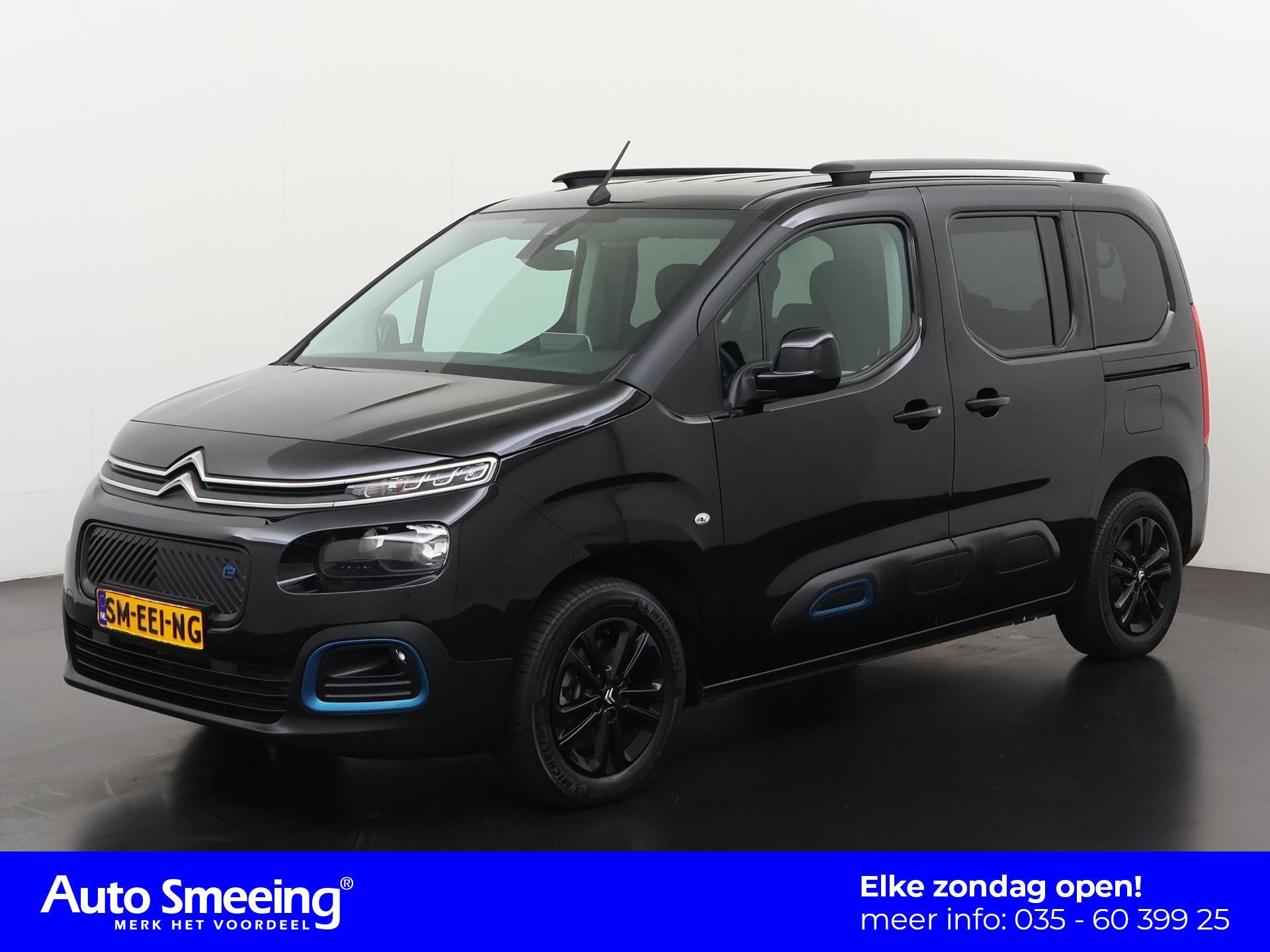 Citroen ë-Berlingo Shine 50kWh | SOH 100% | 7 Persoons | 3, Auto's, Citroën, 12 maanden, Gebruikt, 7 stoelen, Zwart