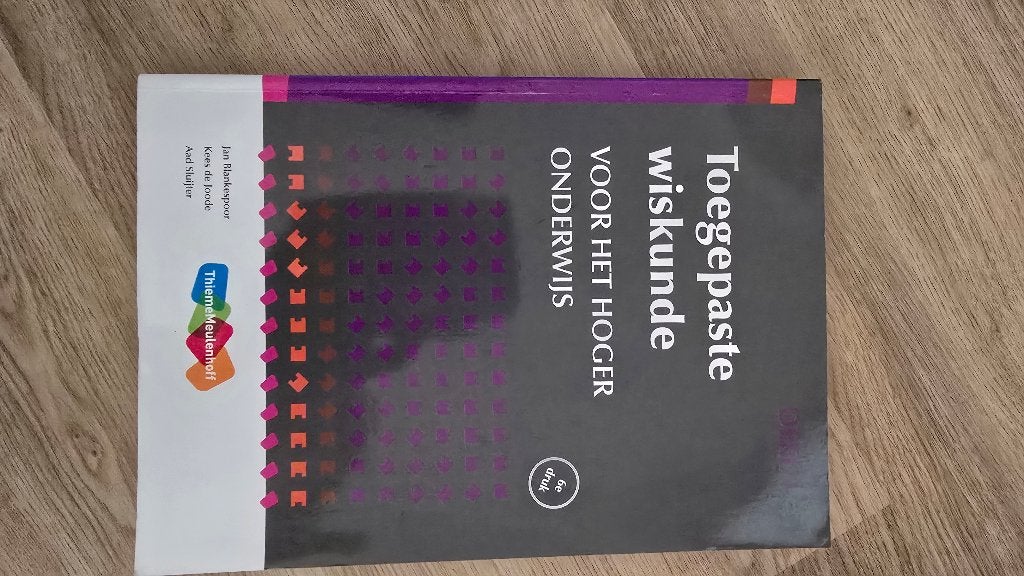Toegepaste wiskunde voor het hoger onderwijs – deel 1, Boeken, ThiemeMeulenhoff, Zo goed als nieuw, Beta, HBO