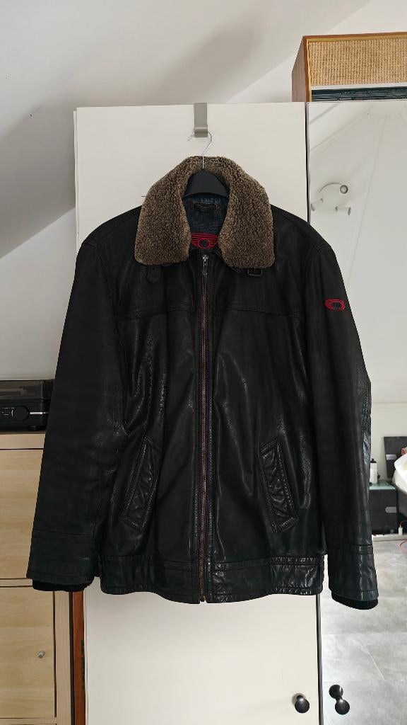 DNR zwarte lederen jas - Heren - XL, Zwart, Maat 56/58 (XL), Ophalen of Verzenden, DNR