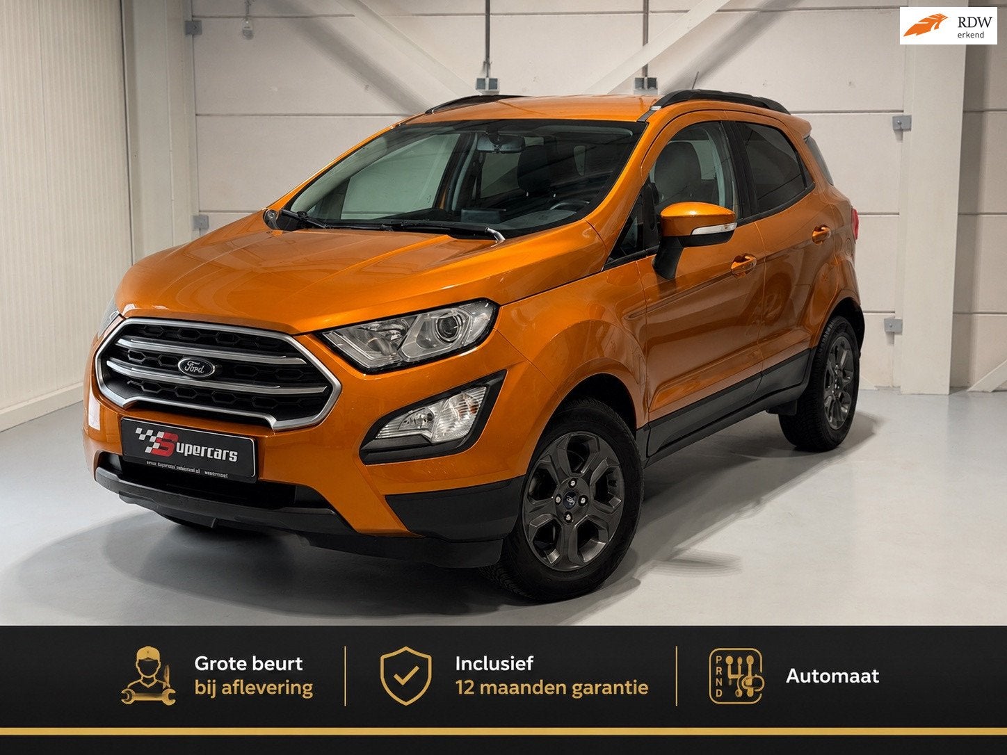 Ford EcoSport 1.0 EcoBoost Titanium Automaat |NAVI|PCD|LMV|, Auto's, 1263 kg, 125 pk, Gebruikt, Leder en Stof