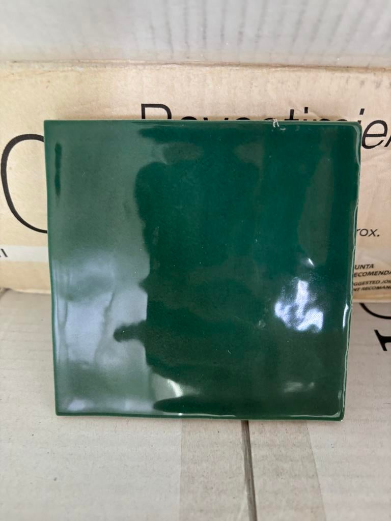 Cifre Zellige olive wandtegel, Ophalen, Nieuw, Minder dan 20 cm, Minder dan 20 cm