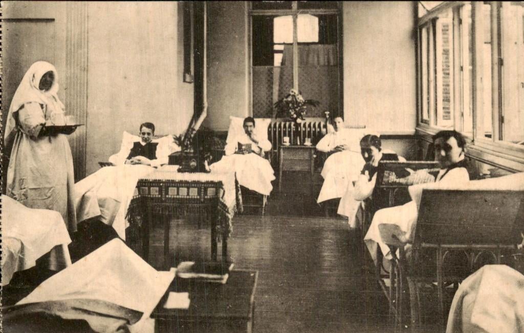 Den Haag - Ziekenhuis - Mannen lighal, Verzamelen, Ophalen of Verzenden, Voor 1920, Gelopen, Zuid-Holland