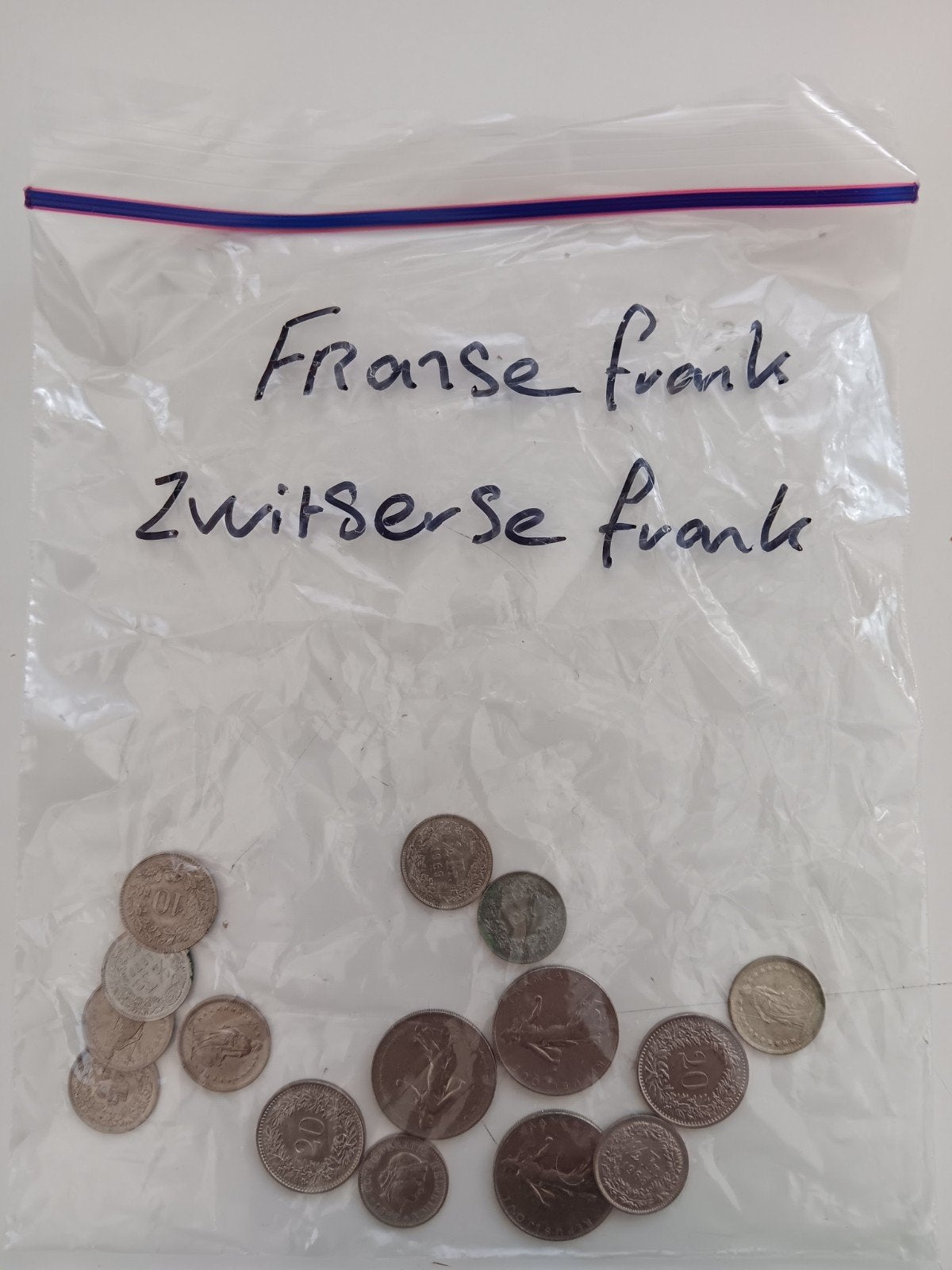 Franse en Zwitserse Franken Munten Collectie, Postzegels en Munten, Ophalen of Verzenden, Overige landen, Setje