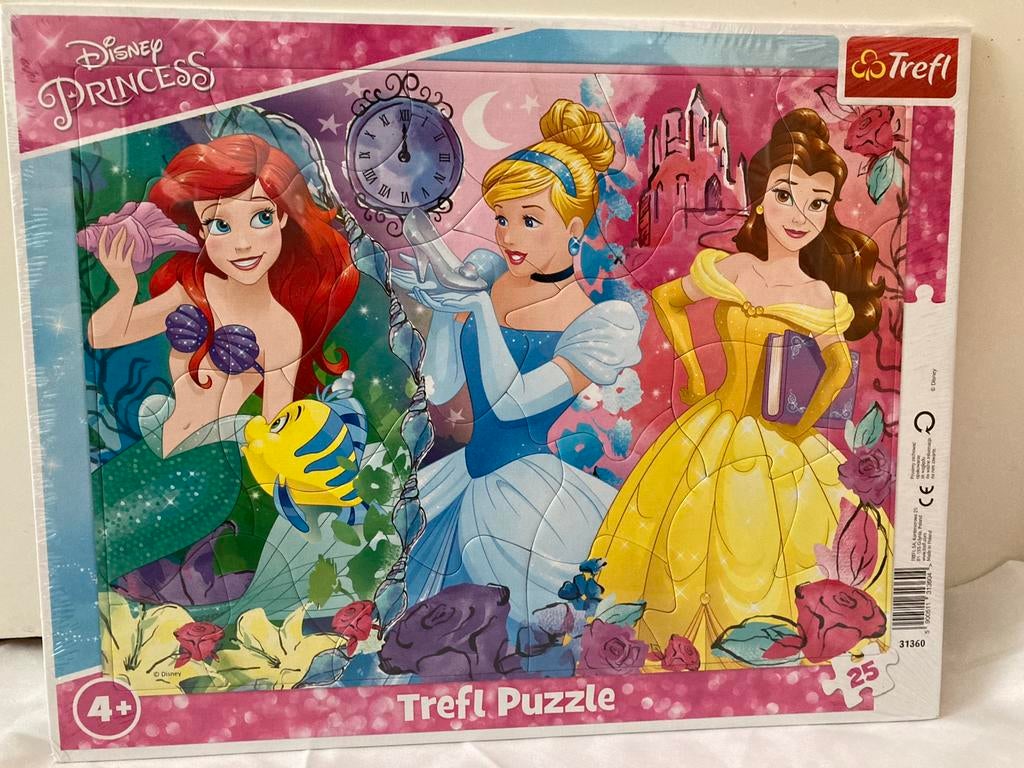 Nieuw Disney Princess Trefl Puzzel 25 stuks leeftijd 4+, Ophalen of Verzenden, 10 tot 50 stukjes, Nieuw, 4 tot 6 jaar