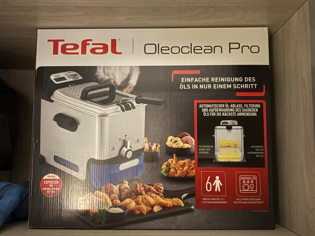 Tefal Oleoclean Pro Friteuse – Nieuw (Nooit Gebruikt), Witgoed en Apparatuur, Frituurpannen, Nieuw, 3 tot 4 liter, Uitneembare binnenpan