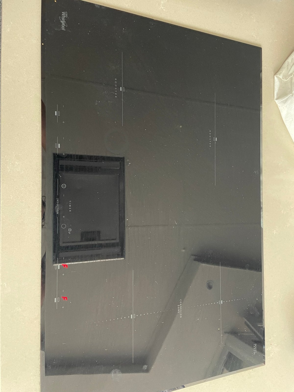 Whirlpool inductie kookplaat (2 zones defect) TEAB, Ophalen, 4 kookzones, Inbouw, Inductie