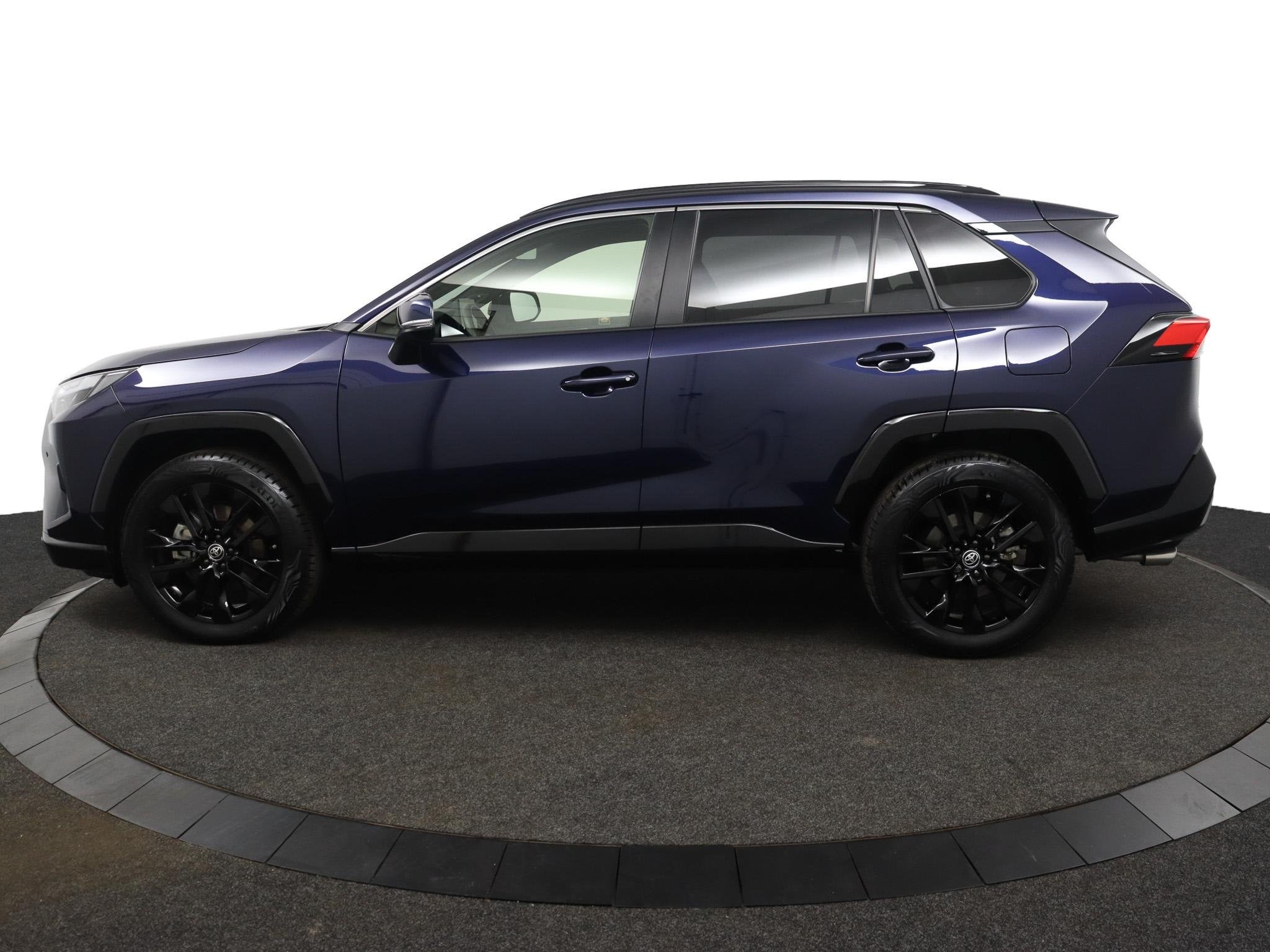Toyota RAV4 2.5 Hybrid Style | All seasons | Innovation pack, Gebruikt, 4 cilinders, Blauw, Leder en Stof