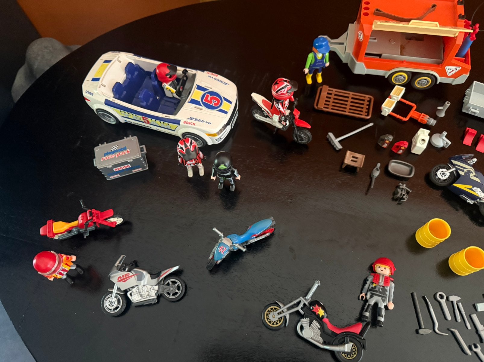 Playmobil rally aanhangers, auto en motoren etc, Ophalen of Verzenden, Zo goed als nieuw