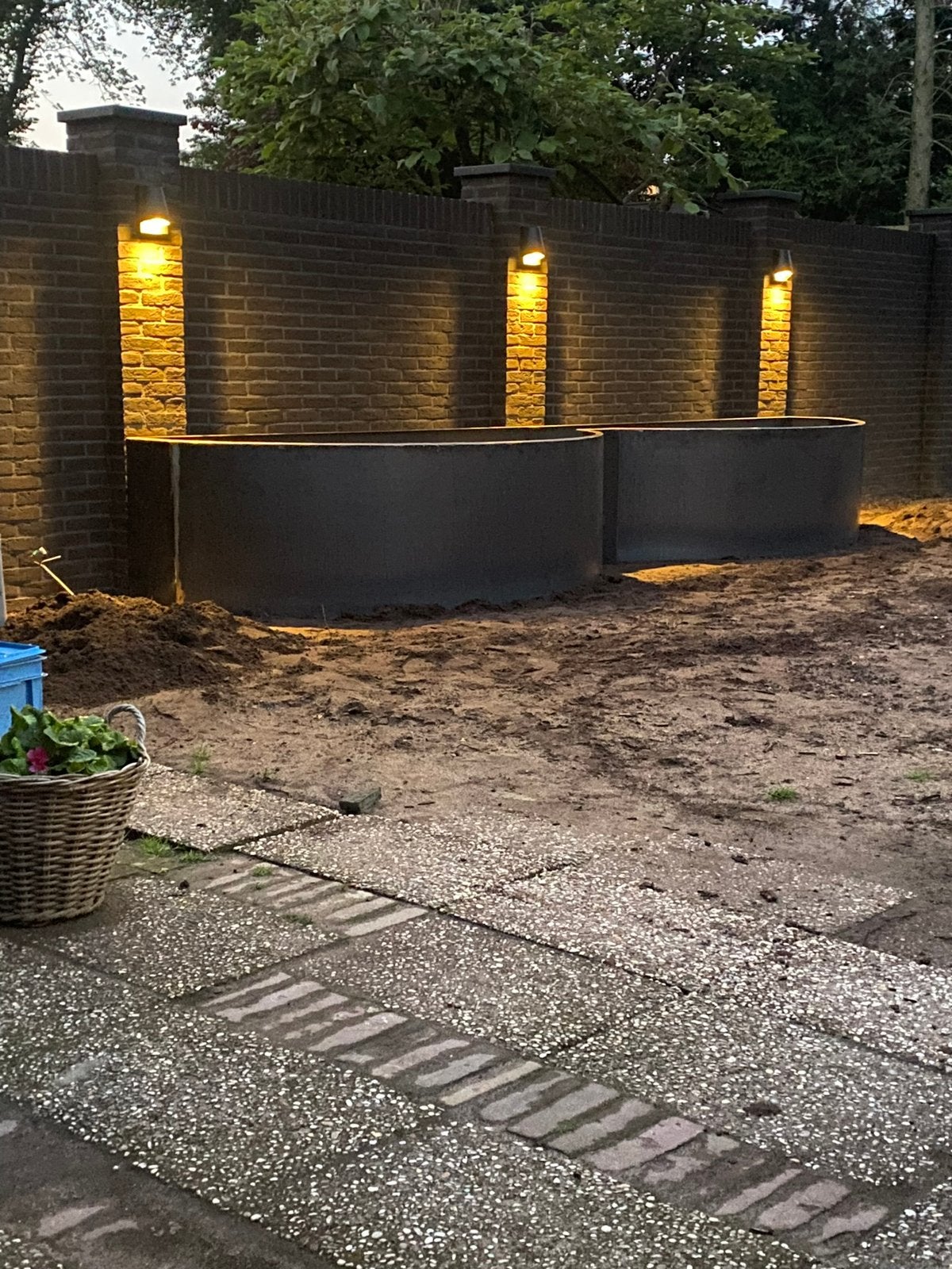 Cortenstalen planten bakken cortenstaal boembakken, Tuin en Terras, Ophalen, Zo goed als nieuw, Metaal