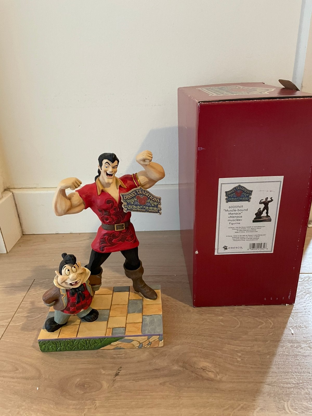 Disney traditions Jim shore Belle - Gaston & Lefou, Ophalen of Verzenden, Assepoester of Belle, Zo goed als nieuw, Beeldje of Figuurtje