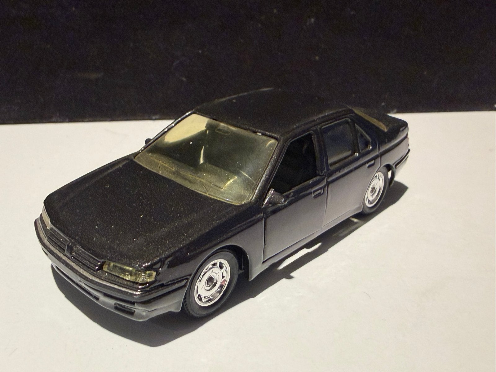 Solido Peugeot 605 1/43 - Zwart - Made in France, Ophalen of Verzenden, Gebruikt, Auto, Solido