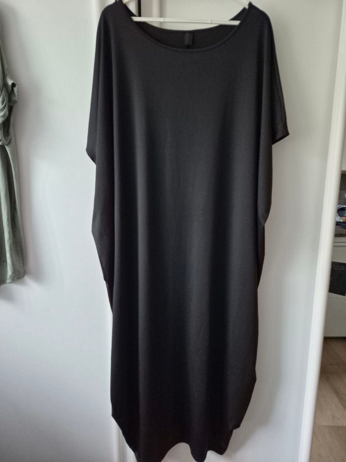 zwarte kaftan jurk one size oversized lange dress xl -xxl, Ophalen of Verzenden, Zo goed als nieuw, Zwart, Jurk