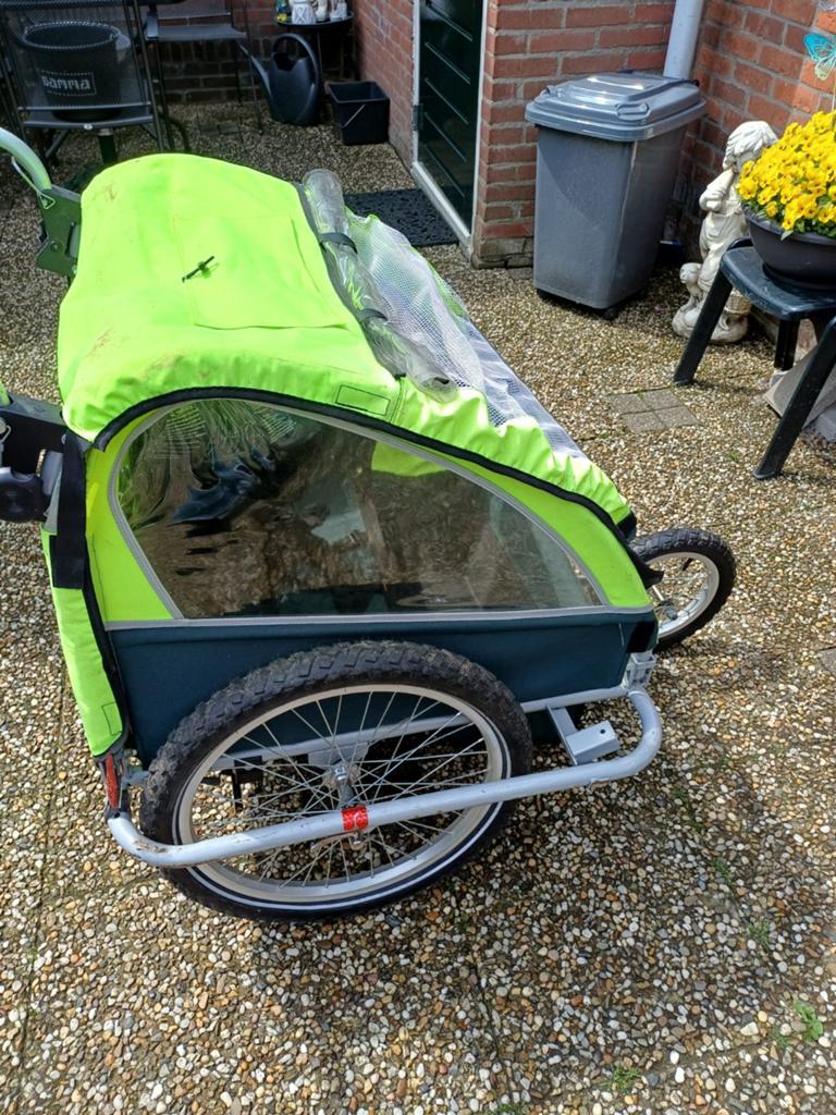 Fiets kar + duwkar, Ophalen, Opvouwbaar, 80 kg of meer, Zo goed als nieuw