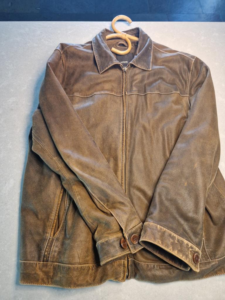 Stijlvol Bruin Leren Herenjack - Maat 56, Ophalen, Bruin, Maat 56/58 (XL), Donar