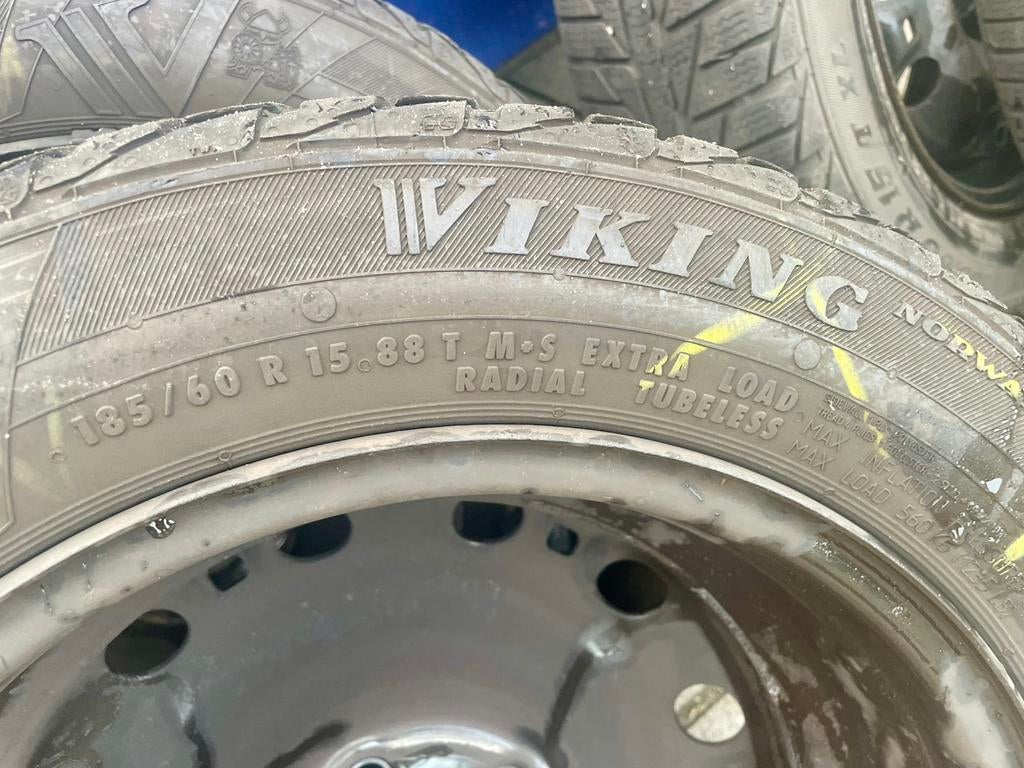 vier Viking Snowtech winterbanden, maat 185/60 R15, Ophalen, Gebruikt