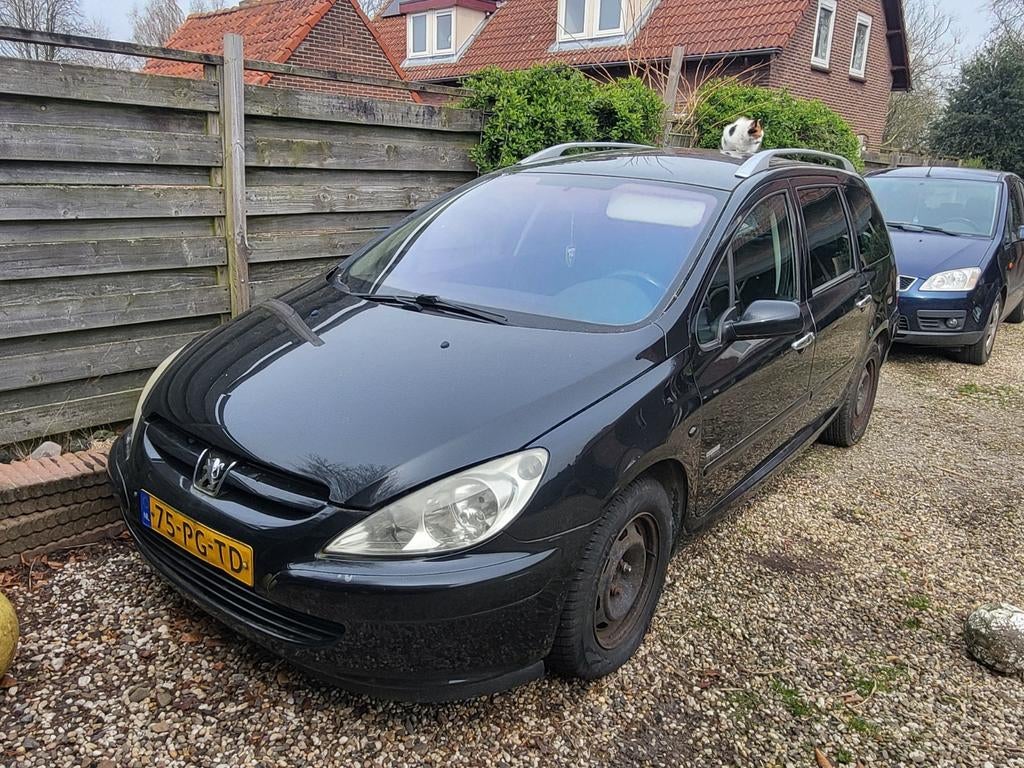 Peugeot 307 2.0 16V SW 2004 Zwart, Auto-onderdelen, Carrosserie en Plaatwerk, Ophalen, Voor, Peugeot, Achterklep