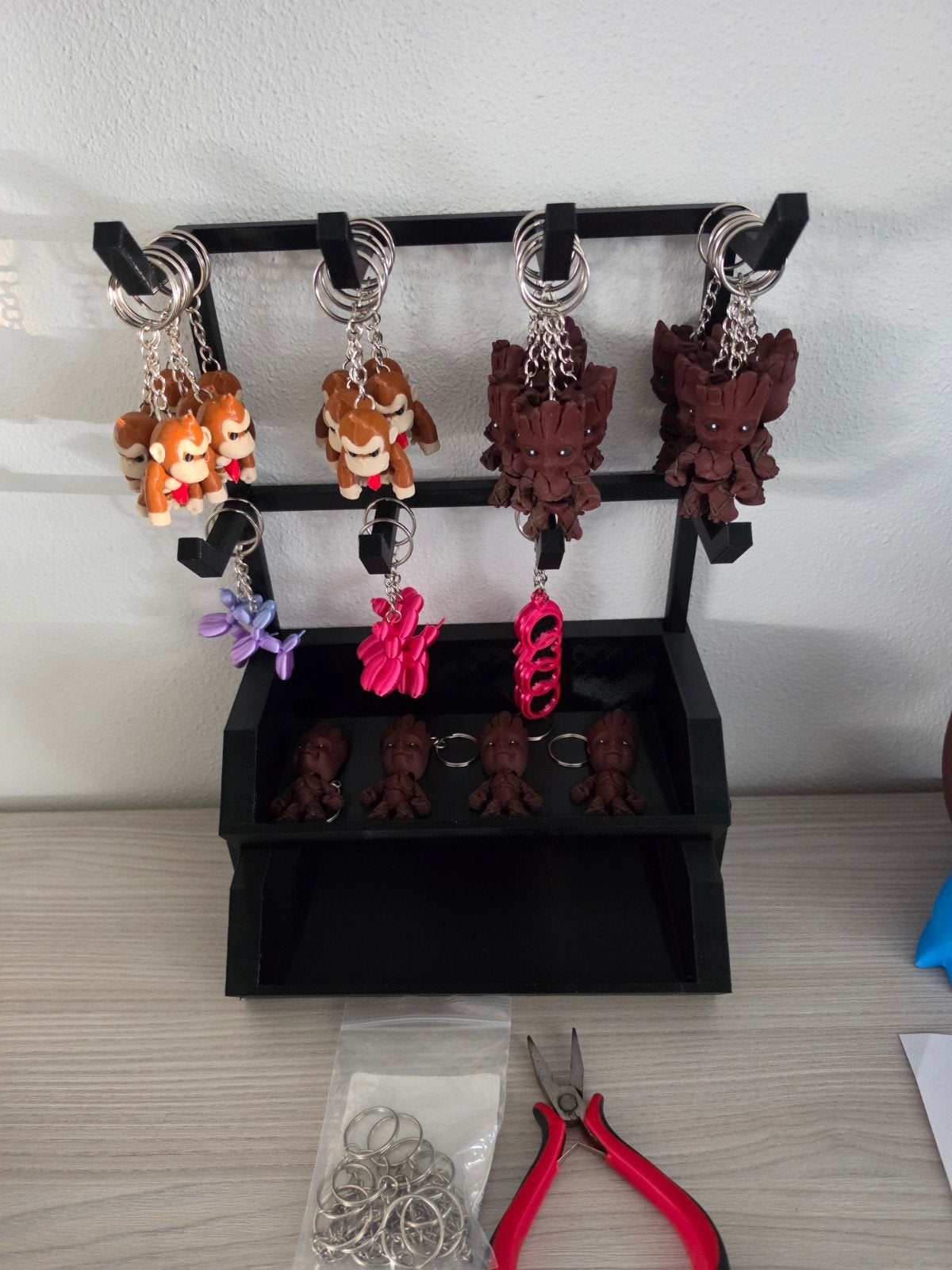 Diverse 3D geprinte sleutelhangers: Donkey Kong, Audi, Groot, Ophalen of Verzenden, Nieuw, Knuffel of Figuurtje